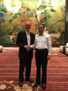 Andy Marsh with major of Wuhan