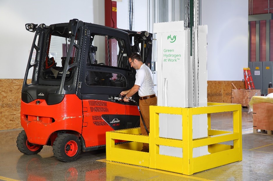 Hydrogen fueling dispenser for fuel cell forklifts